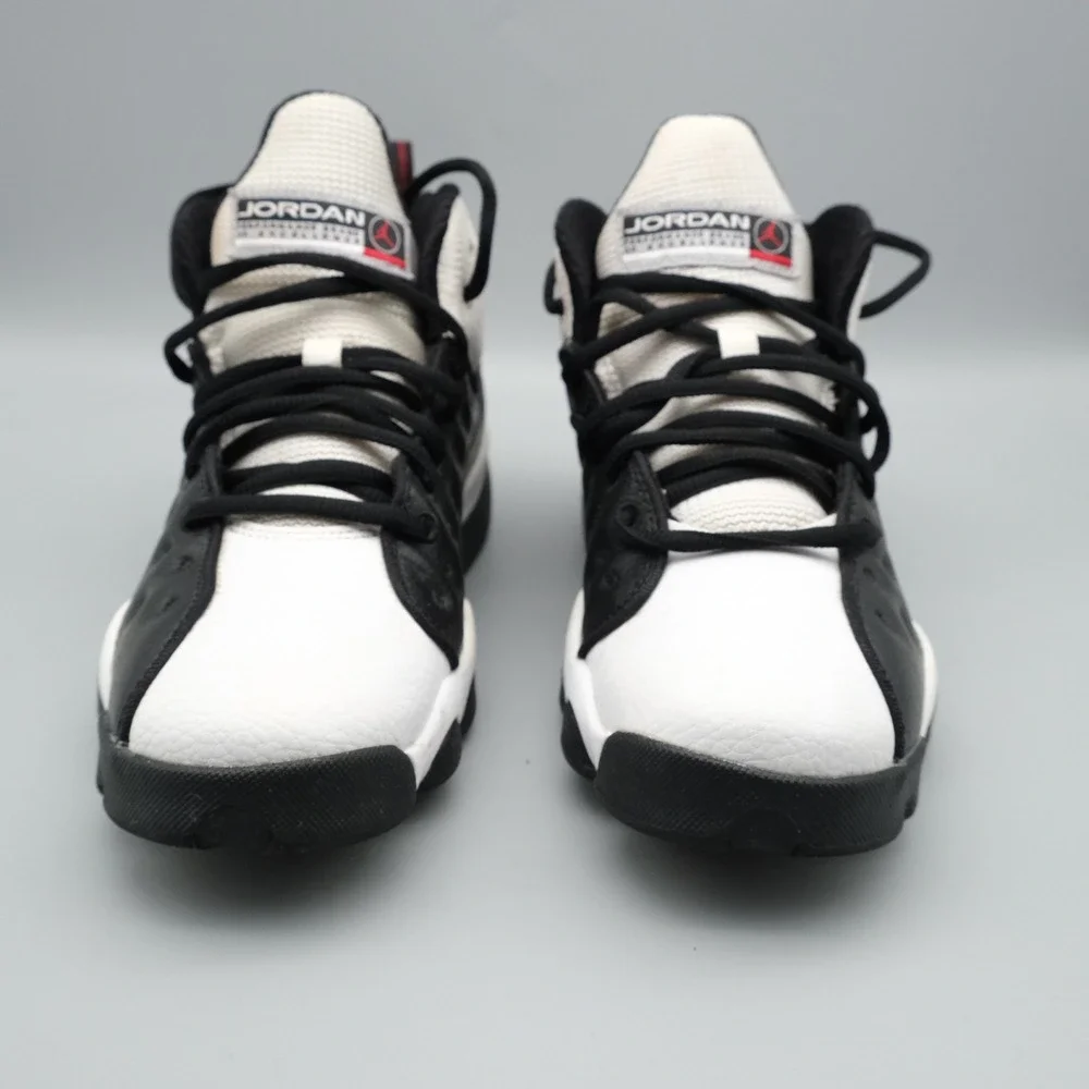 Jordan Jumpman Team II Black White Leather Basketball Shoes 7 820273-010